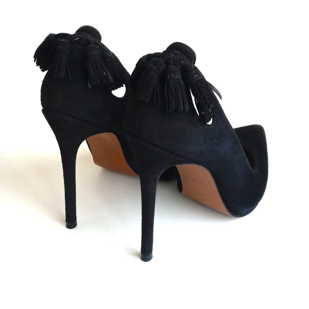 Topshop black suede